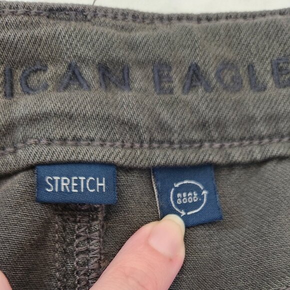 AE Dreamy Drape Stretch Super High-Waisted Baggy Wide-Leg Pant - 0 Short - Picture 8 of 15